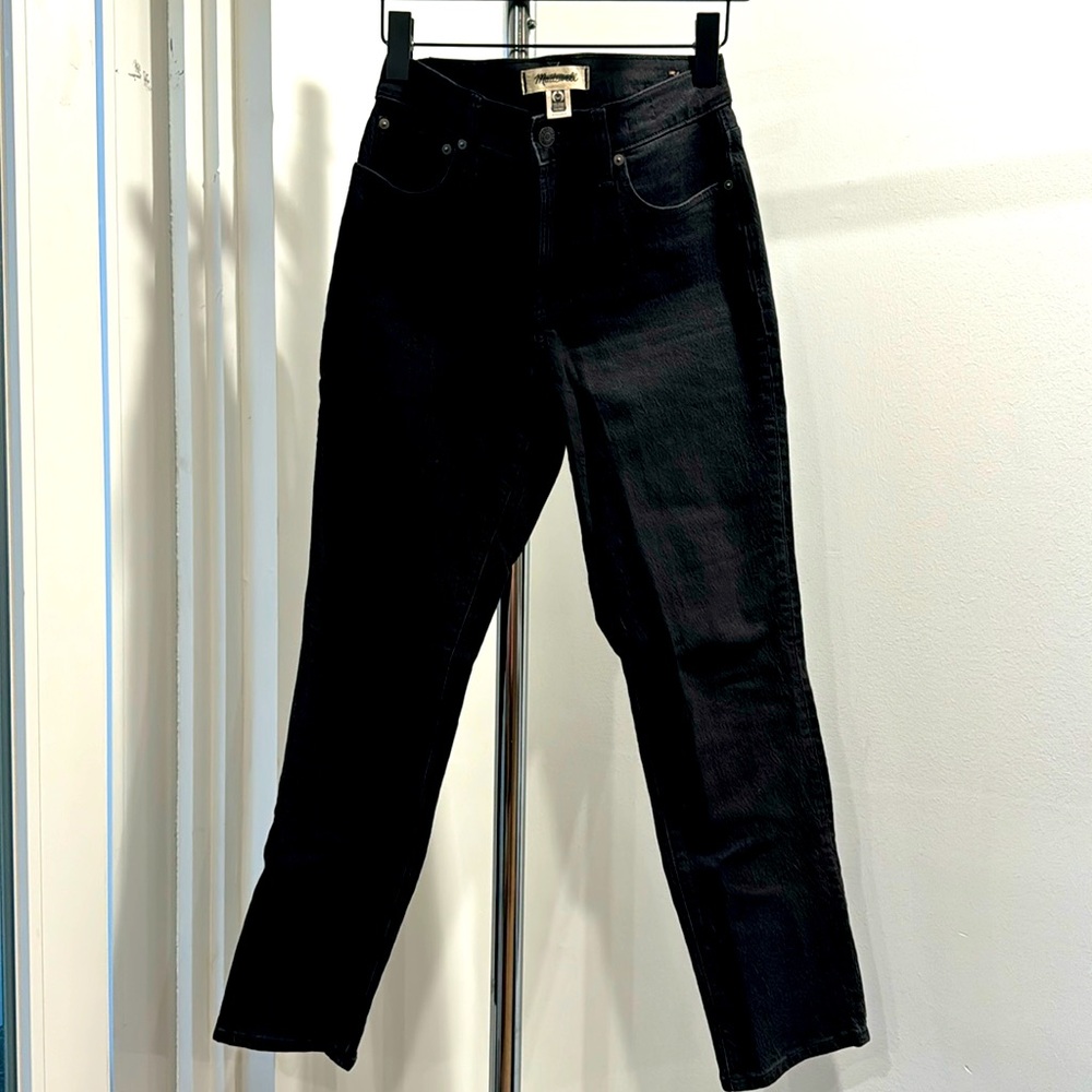 Madewell black the mid-rise perfect vintage jean.